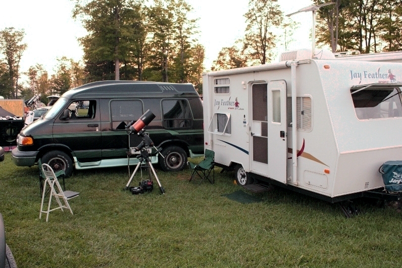 Campsite at Cherry Springs with CGEM mount and C6 telescope